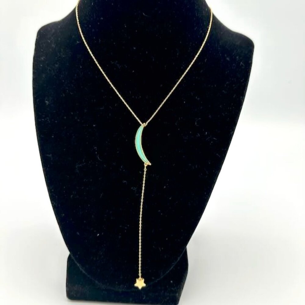 Bauble Bar Crescent Moon and Star Necklace
